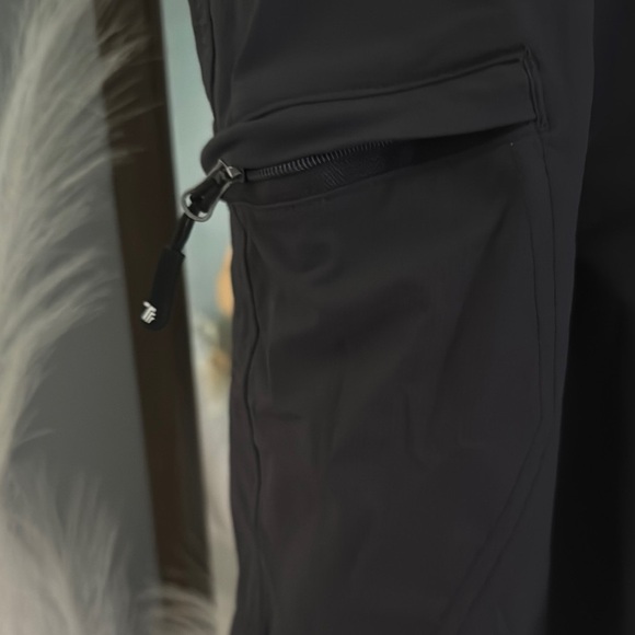 Black Cargo Shorts with Technical Fabric - Picture 2 of 7